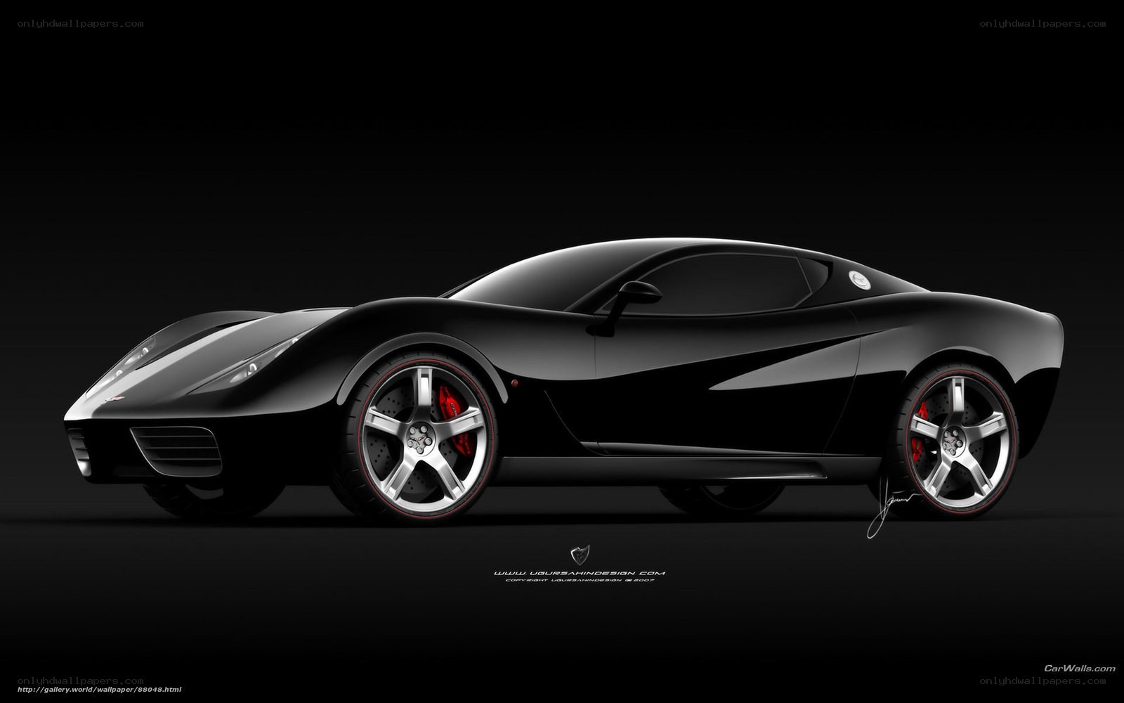 black sports car concept