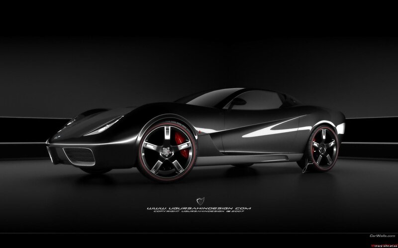 black sports car concept
