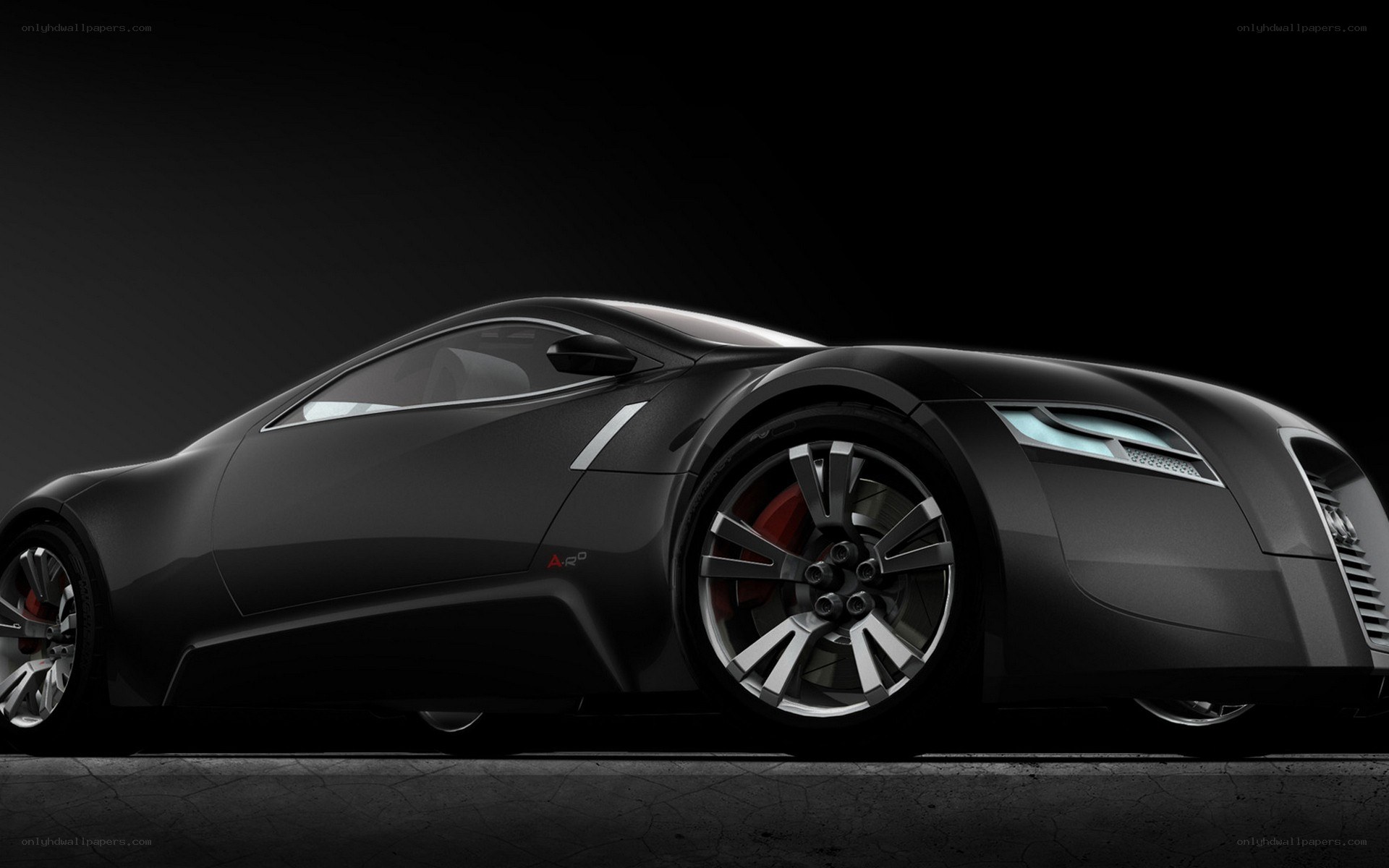 black sports car concept