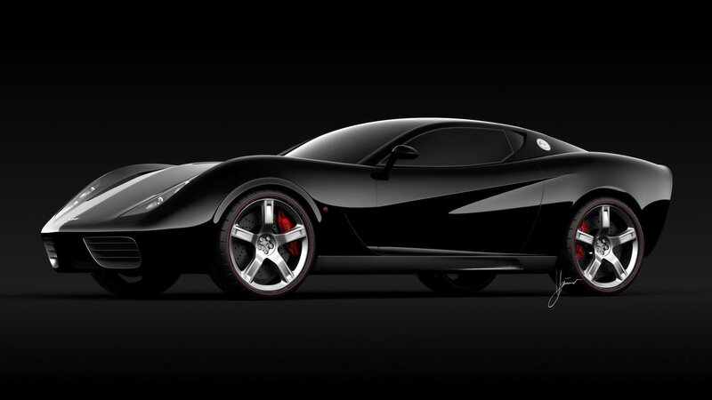 black sports car concept