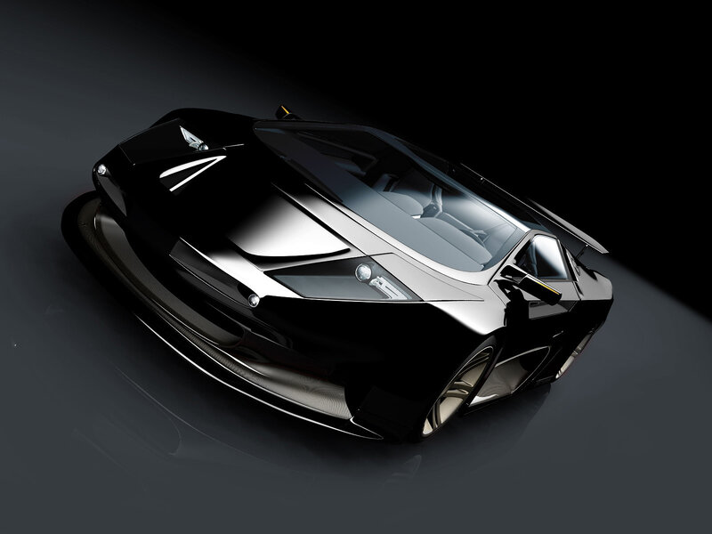 black sports car concept