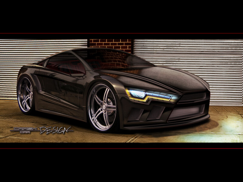 black sports car concept