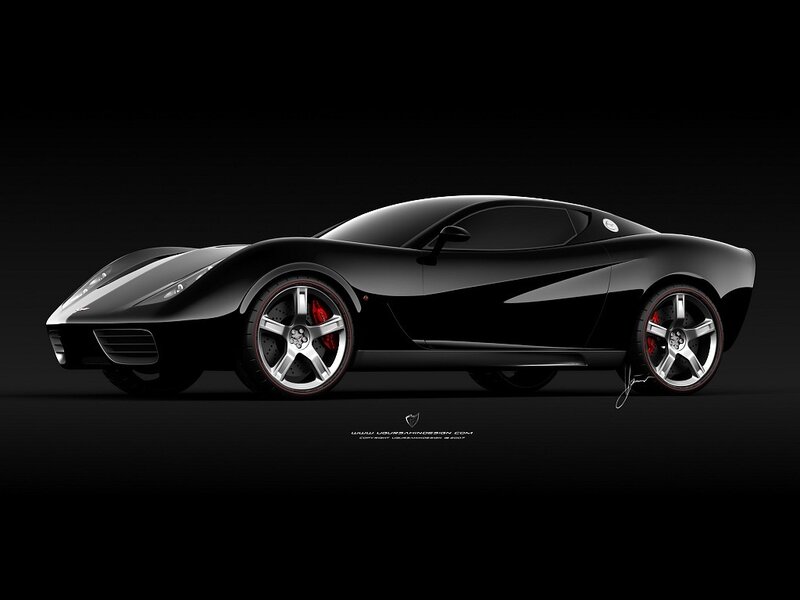 black sports car concept