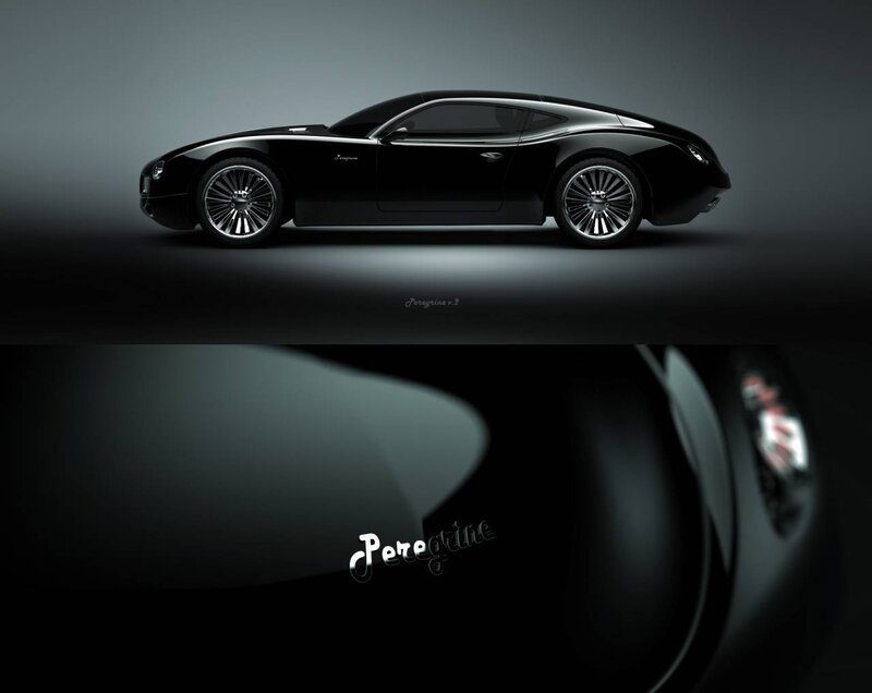 Black sports car concept