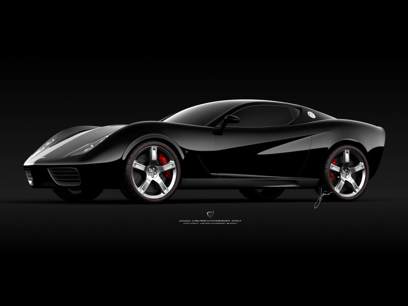 black sports car concept