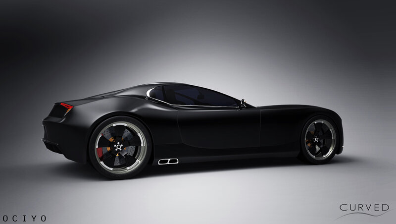 black sports car concept