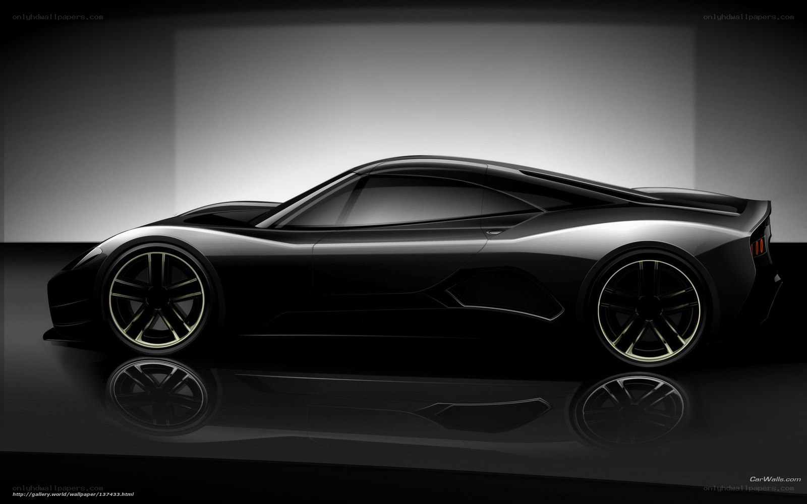 black sports car concept
