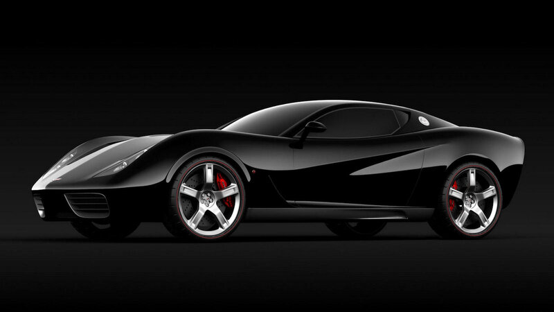 black sports car concept