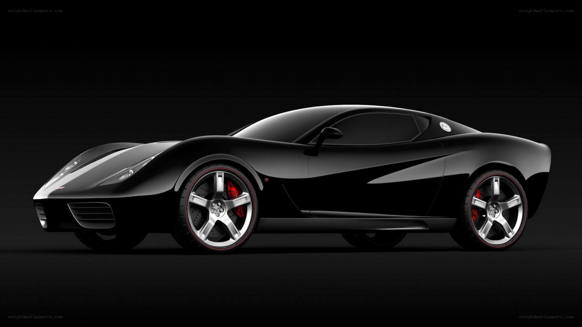 black sports car concept