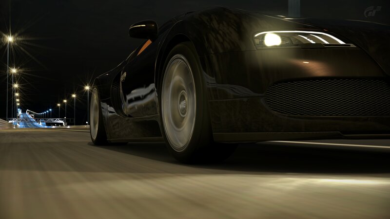 Black Sports Car — Dark, Dramatic, Night