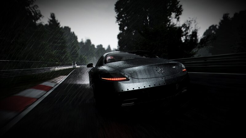 Black Sports Car — Dark, Dramatic
