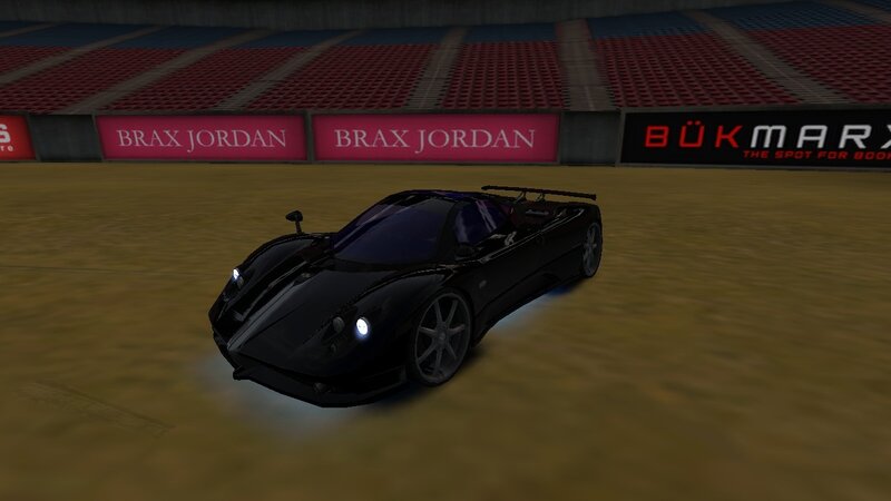 Black Sports Car — Dark, Night