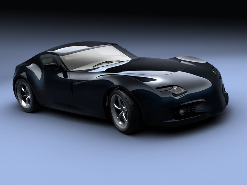 black sports car design