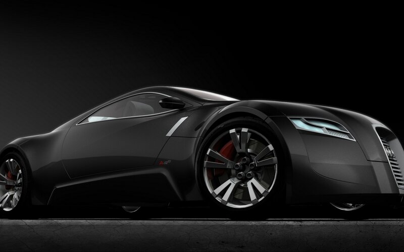 Black Sports Car — Dramatic, 3d Render, Car Wheel