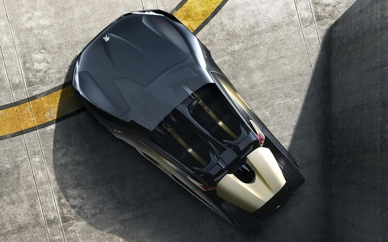 Black Sports Car — Dramatic, 3d Render, Concrete Surface