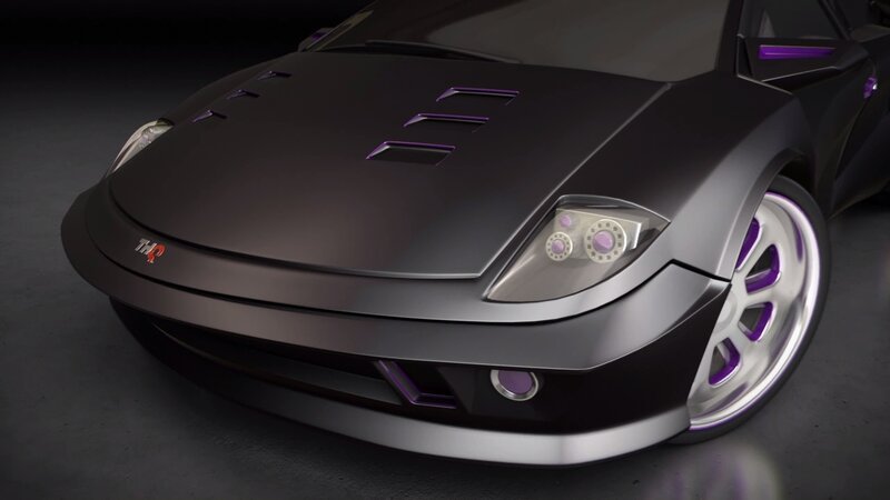 Black Sports Car — Dramatic, 3d Render, Headlights, Wheel