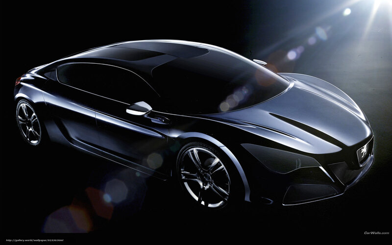 Black Sports Car — Dramatic, 3d Render, Headlights, Wheels