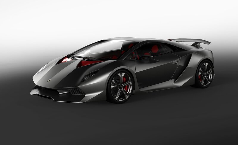 Black Sports Car — Dramatic, 3d Render, Red Seats