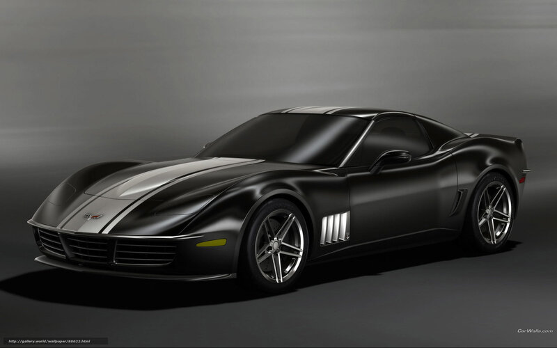 Black Sports Car — Dramatic, 3d Render, Stripes, Wheels, Grille