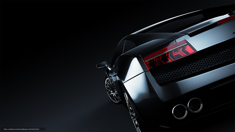 Black Sports Car — Dramatic, 3d Render, Taillight, Exhaust