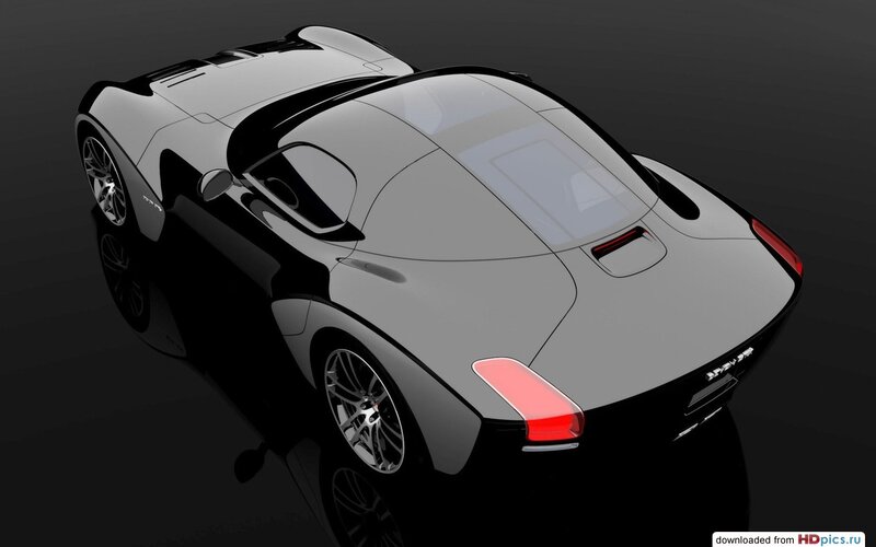Black Sports Car — Dramatic, 3d Render, Taillight