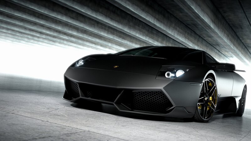 Black Sports Car — Dramatic, 3d Render, Tunnel