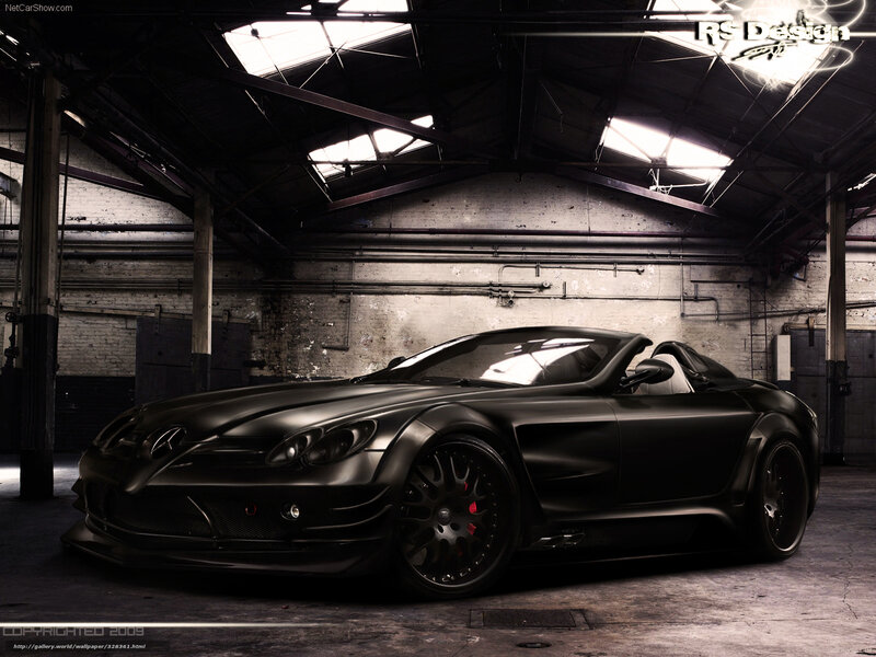 Black Sports Car — Dramatic, 3d Render, Warehouse