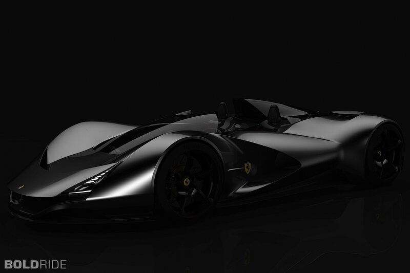 Black Sports Car — Dramatic, 3d Render, Wheel, Logo