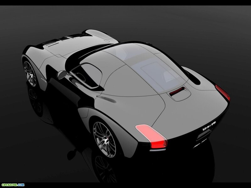 Black Sports Car — Dramatic, 3d Render, Wheel, Taillight