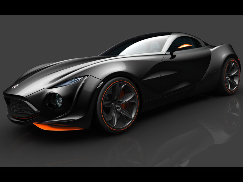 Black Sports Car — Dramatic, 3d Render, Wheel
