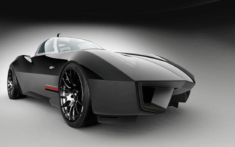 Black Sports Car — Dramatic, 3d Render, Wheel, Windshield