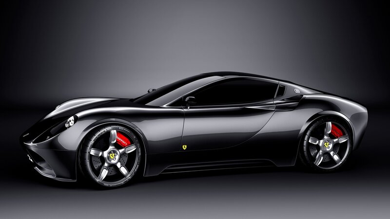 Black Sports Car — Dramatic, 3d Render, Wheels, Brakes, Logo