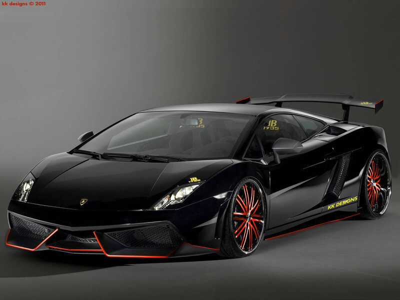 Black Sports Car — Dramatic, 3d Render, Wings
