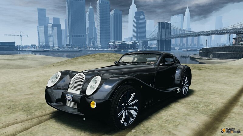 Black Sports Car — Dramatic, Afternoon, 3d Render, City Skyline