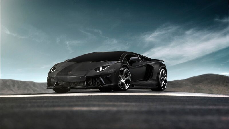 Black Sports Car — Dramatic, Afternoon, 3d Render, Road, Mountains