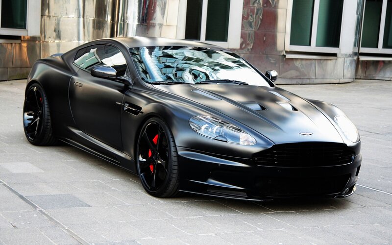 Black Sports Car — Dramatic, Afternoon, Photograph, Building, Pavement