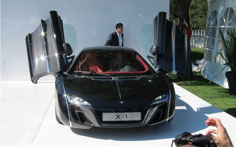 Black Sports Car — Dramatic, Afternoon, Photograph, Man in Suit