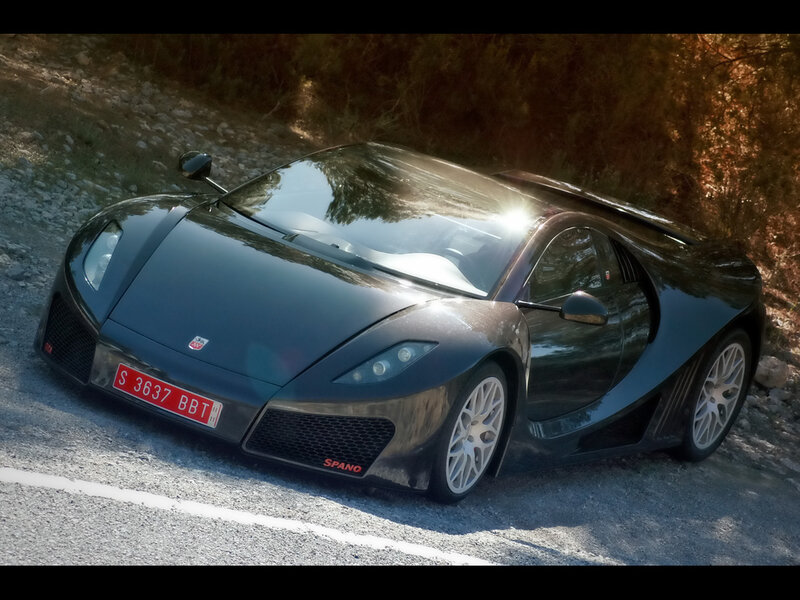 Black Sports Car — Dramatic, Afternoon, Photograph, Road