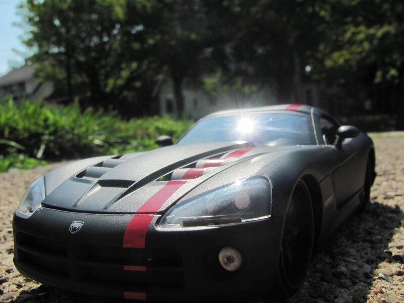 Black Sports Car — Dramatic, Afternoon, Photograph, Trees