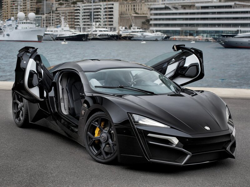 Black Sports Car — Dramatic, Afternoon, Photograph, Yachts, Harbor