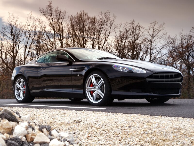Black Sports Car — Dramatic, Autumn