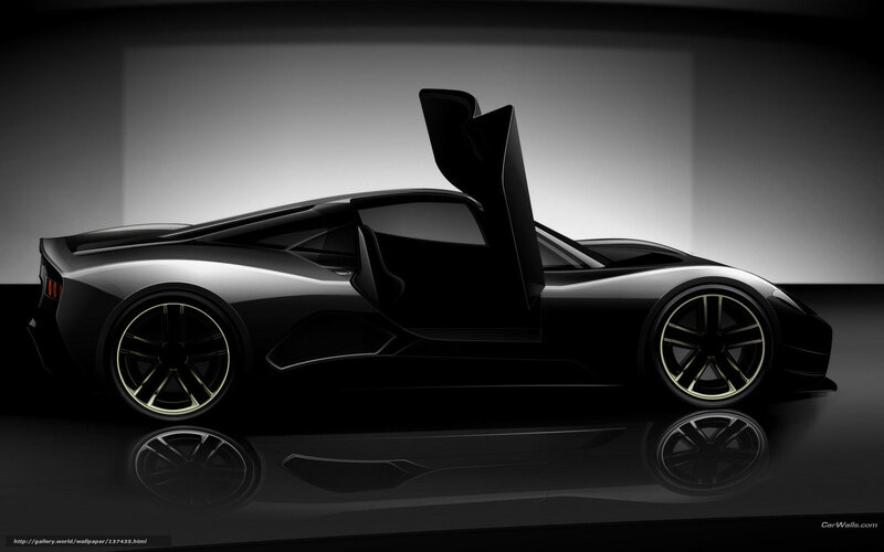 Black Sports Car — Dramatic, Digital Art, Car Door