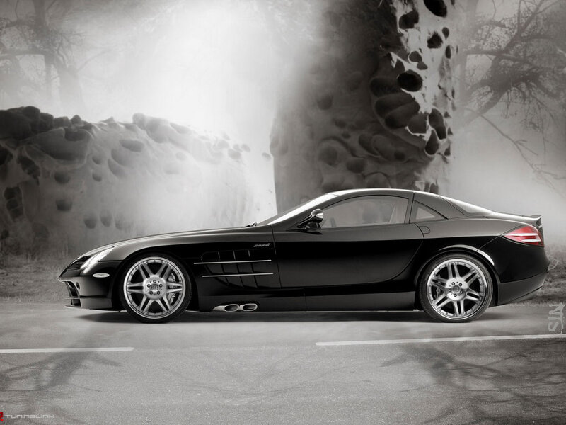 Black Sports Car — Dramatic, Digital Art, Road