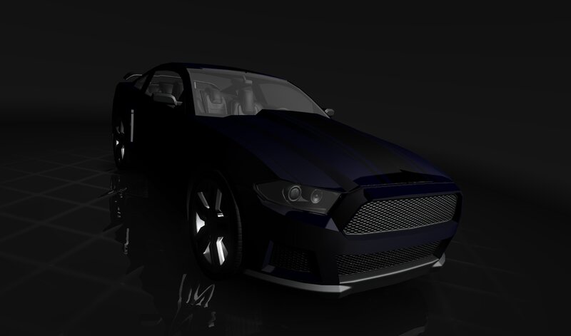 Black Sports Car — Dramatic, Night, 3d Render, Grille