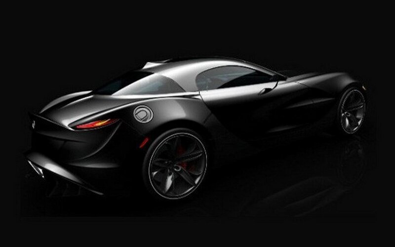 Black Sports Car — Dramatic, Night, Digital Art, Wheel
