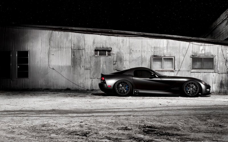 Black Sports Car — Dramatic, Night, Photograph, Building, Night Sky