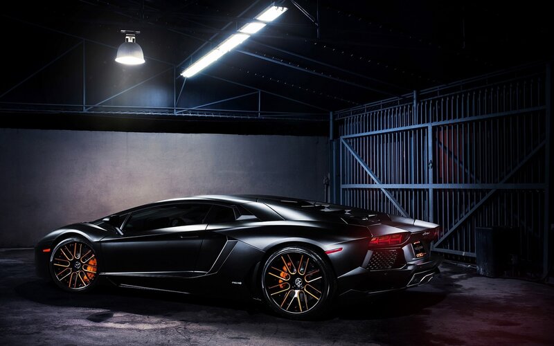 Black Sports Car — Dramatic, Night, Photograph, Garage
