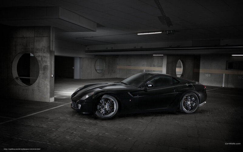 Black Sports Car — Dramatic, Night, Photograph, Parking Garage