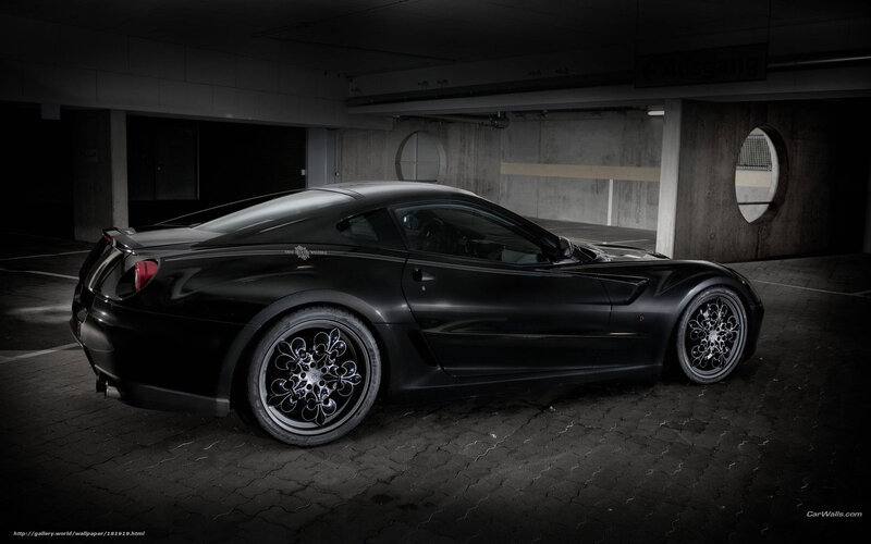 Black Sports Car — Dramatic, Night, Photograph, Parking Garage, Wheels