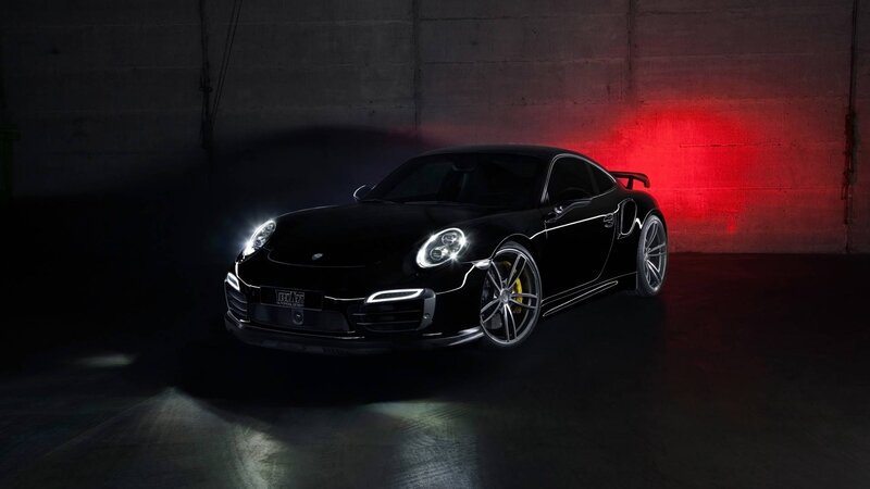 Black Sports Car — Dramatic, Night, Photograph, Wall